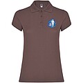 Star short sleeve womens polo, pale red