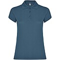 Star short sleeve womens polo, storm blue