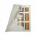 Stationary set in cotton pouch, beige