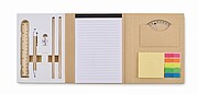 Stationary set with notepad, beige