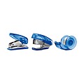 Stationery set in plastic box, transparent blue