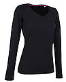 Stedman Claire V-Neck Long Sleeve, black, L