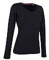 Stedman Claire V-Neck Long Sleeve, black, S