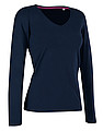 Stedman Claire V-Neck Long Sleeve, marina blue, S