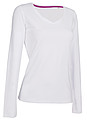 Stedman Claire V-Neck Long Sleeve, white, S