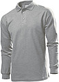 Stedman Polo Long Sleeve, grey heather, L