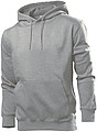 Stedman Sweatshirt Hooded Men, grey heather, L