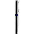 Steel ballpen with black ink.Blue