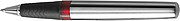 Steel ballpen with black ink.Red