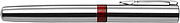 Steel ballpen with black ink.Red