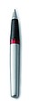 Steel ballpen with black ink.Red