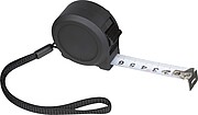 Steel tape measure with plastic housing 3m, black