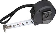 Steel tape measure with plastic housing 3m, black