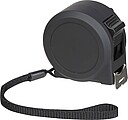 Steel tape measure with plastic housing 5m, black