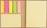 Sticky marker and sticky note book in a cork envelope