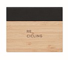 Sticky notes set bamboo cover