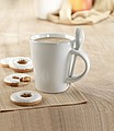 Sublimation mug with spoon