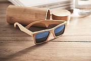 Sunglasses and case in bamboo