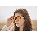 Sunglasses with bamboo arms, orange