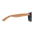 Sunglasses with cork covered temples