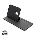 Swiss Peak 3 in 1 RCS recycled PU wireless charger desk tray, black