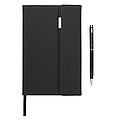 Swiss Peak deluxe A5 notebook and pen set,black