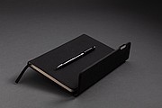 Swiss Peak deluxe A5 notebook and pen set,black