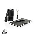 Swiss Peak RCS certified deluxe business gift set w/ tumbler, black