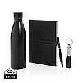 Swiss Peak RCS deluxe business gift set w/ water bottle, black