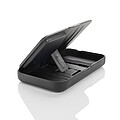 Swiss Peak RCS recycled travel case with 3 in 1 charger, black