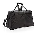 Swiss Peak RFID duffle with suitcase opening, black