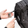 Swiss Peak RFID duffle with suitcase opening, black
