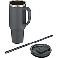 Sydney 1200 ml double wall RCS certified copper vacuum insulated tumbler with straw, grey