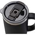 Sydney 1200 ml double wall RCS certified copper vacuum insulated tumbler with straw, solid black