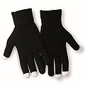 Tactile gloves for smartphones, black