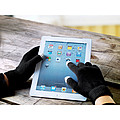 Tactile gloves for smartphones, black