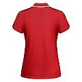 Tamil short sleeve womens sports polo, red, size L