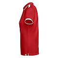 Tamil short sleeve womens sports polo, red, size M