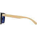 Tan sunglasses with bamboo temples, yellow