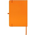 Teak A5 recycled hard cover notebook with lined pages, orange