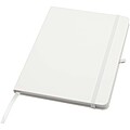 Teak A5 recycled hard cover notebook with lined pages, white