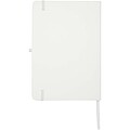 Teak A5 recycled hard cover notebook with lined pages, white