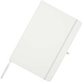 Teak A5 recycled hard cover notebook with lined pages, white