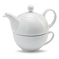Teapot and cup set, white