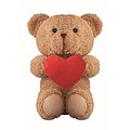 Teddy bear with heart 23cm, red
