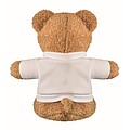 Teddy bear with t-shirt 23 cm, white