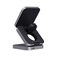 Terra RCS recycled aluminum foldable 3 in 1 15W charger, grey