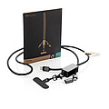 Terra RCS recycled PET phone cord with 60W dual charge cable, grey, black