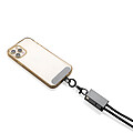 Terra RCS recycled PET phone cord with 60W dual charge cable, grey, black