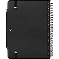 Thalaasa A5 ocean-bound hard cover notebook with ballpoint pen, solid black